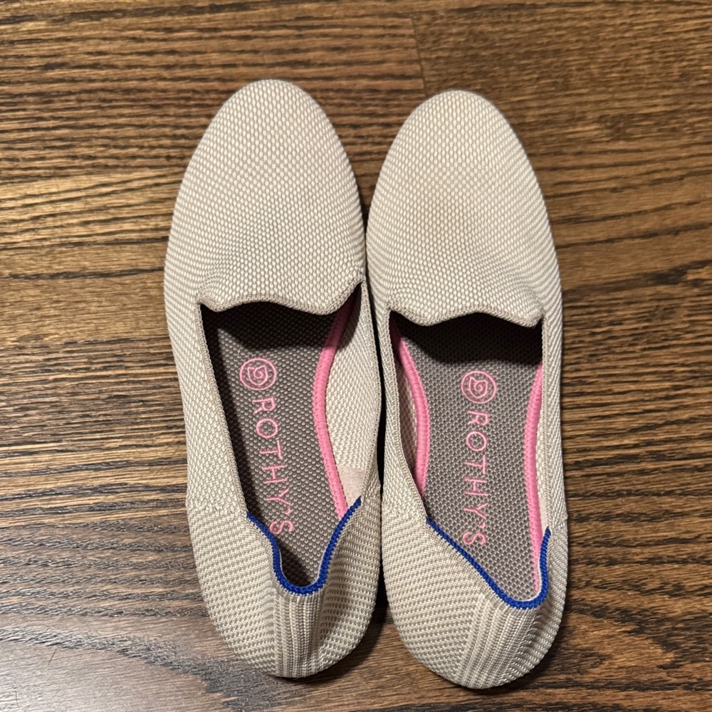 Rothy's Women's Beige and Blue Flats